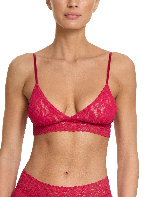 Unbeatable Prices Signature Lace Padded Triangle Bralette Beet Juice Red