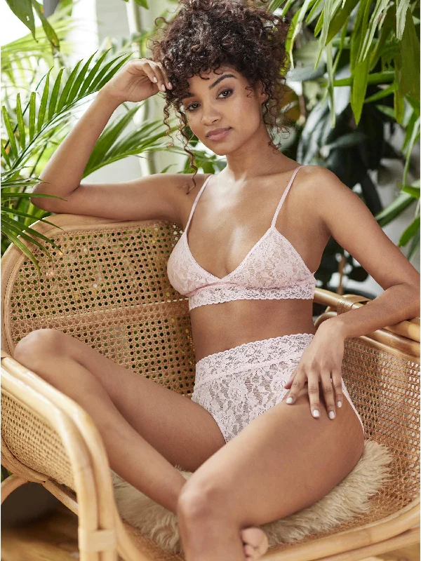 Sale Alert Signature Lace Padded Triangle Bralette Bliss Pink