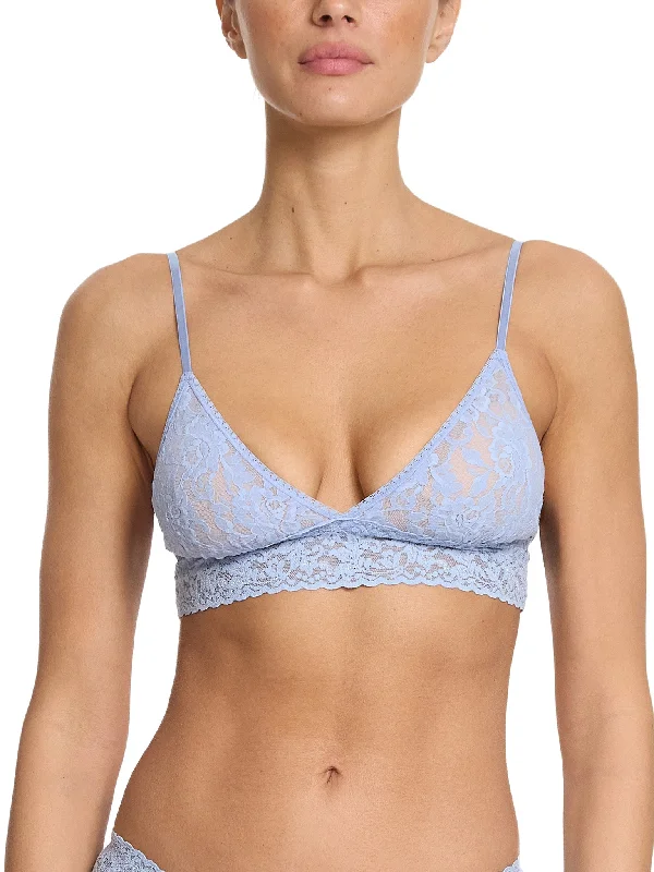 Final Markdown Signature Lace Padded Triangle Bralette Clarity Blue