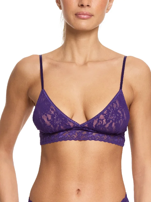 Take Action Signature Lace Padded Triangle Bralette Snow Day Purple