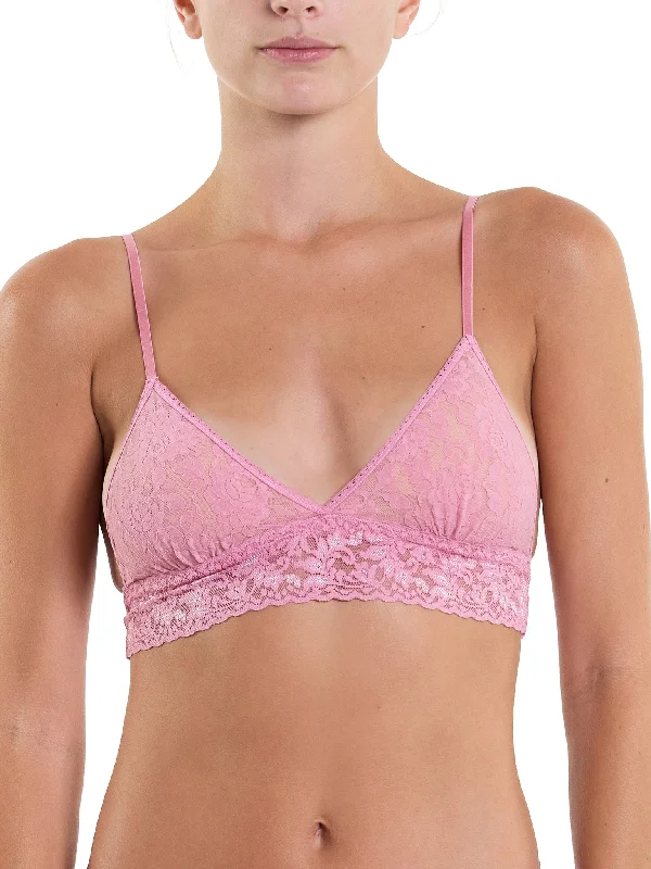 Act Fast Signature Lace Padded Triangle Bralette Tea Cake Pink