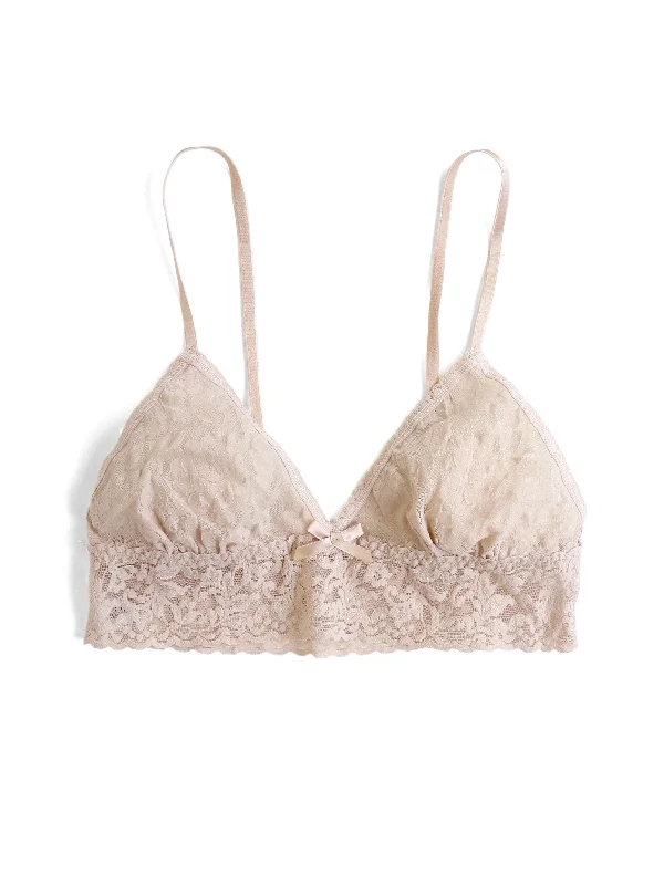 Clearance Sale Signature Lace Triangle Bralette Chai