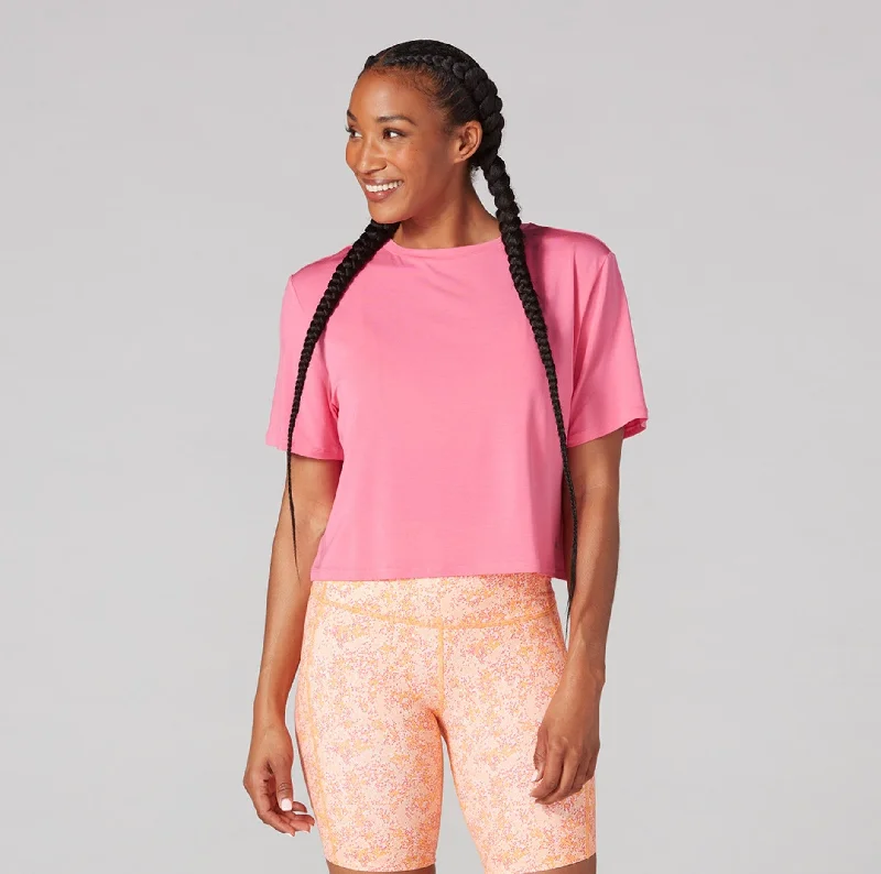 Bonus Savings Crop Tee - Hot Pink