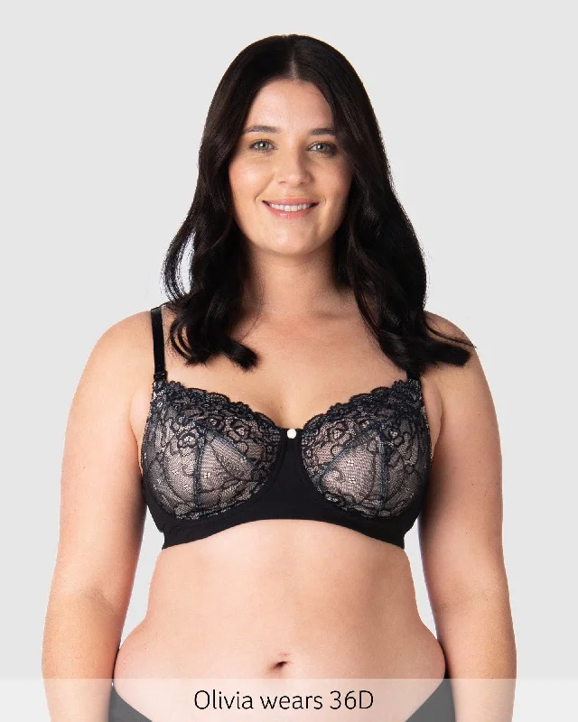 Quick Sale Temptation Lace Nursing Bra - Black