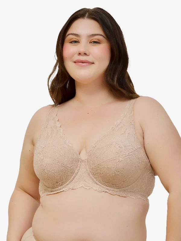 Savings Alert The Willow - Lace Plunge Underwire Bra