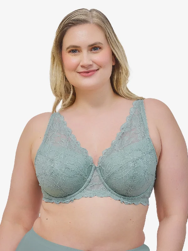 The Willow - Lace Plunge Underwire Bra