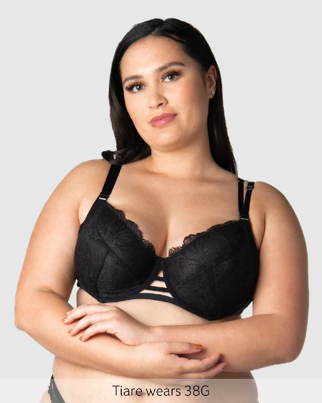 Online Only TRUE LUXE BLACK NURSING BRA - FLEXI UNDERWIRE