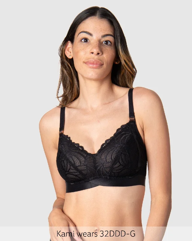 Weekend Savings Sensation WARRIOR SOFT CUP BLACK MULTIFIT NURSING BRA - WIREFREE