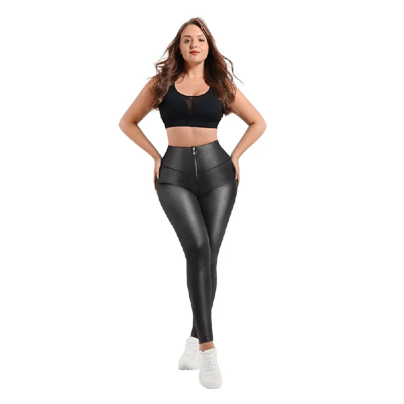 Vegan Leather Shaper Leggings